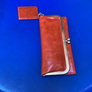 Orange hobo wallet